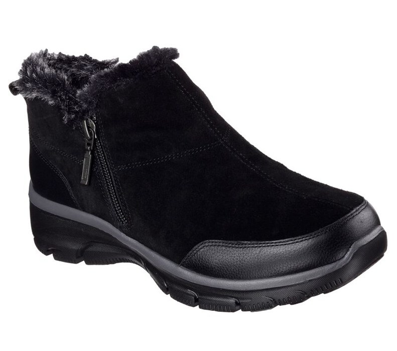 Skechers Relaxed Fit: Easy Going - Zip It - Womens Boots Black [AU-MF7625]